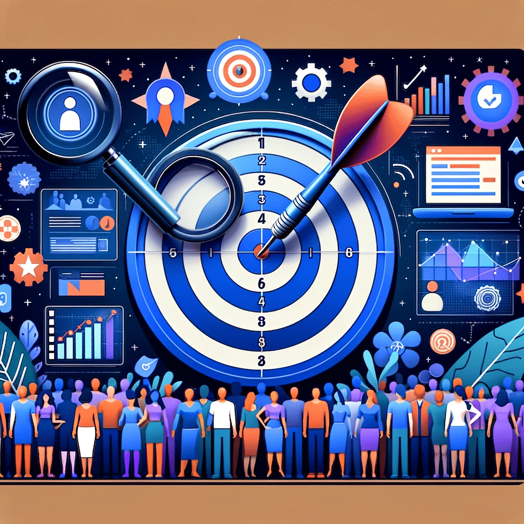 Ilustración de marketing digital enfocado en el público objetivo. | Posiciona.Digital