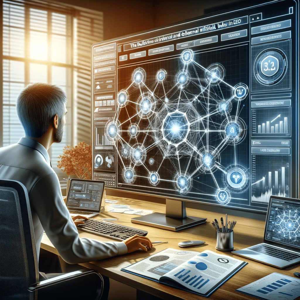 Experto SEO analizando enlaces internos y externos. | Posiciona.Digital