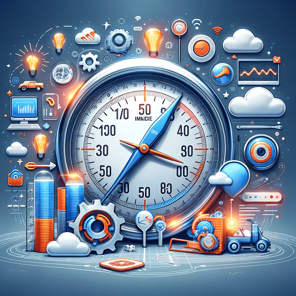 Herramienta ajustando reloj de arena, simbolizando optimización de velocidad de la página web. | Posiciona.Digital