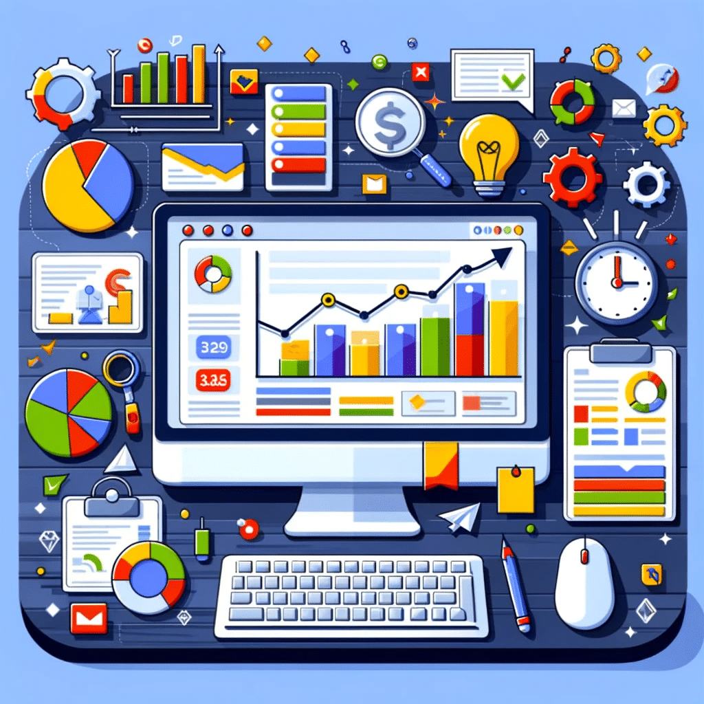 Computadora mostrando análisis de datos de retargeting | Posiciona.Digital