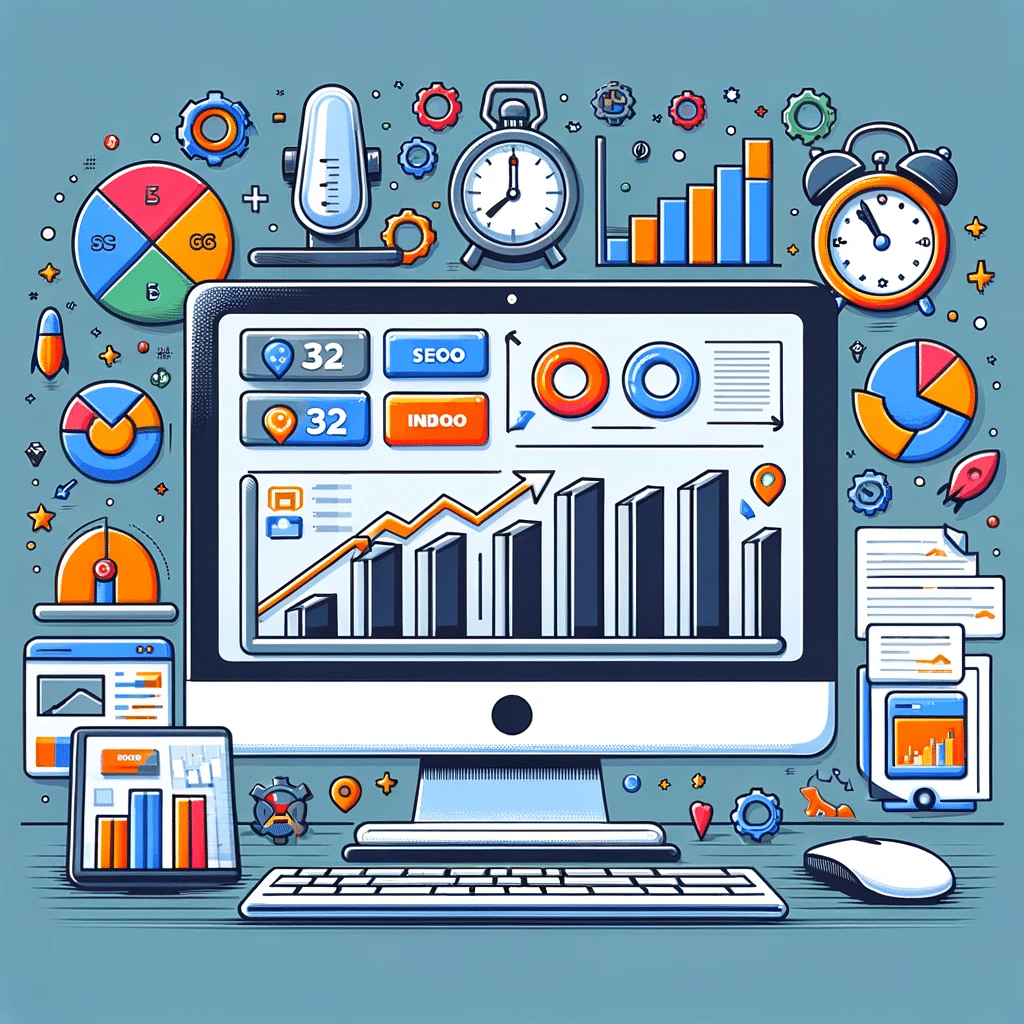 Pantalla con Google Analytics y gráficos SEO on page, simbolizando la medición del éxito en SEO guía. | Posiciona.Digital