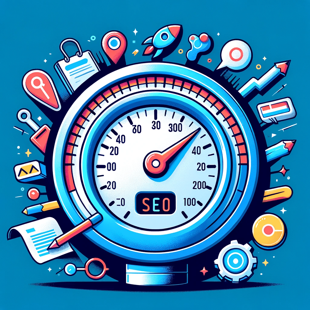 Velocímetro y web destacando la velocidad como clave en SEO. Aumenta ventas gracias a la rápida lectura y consulta por la optimización | Posiciona.Digital