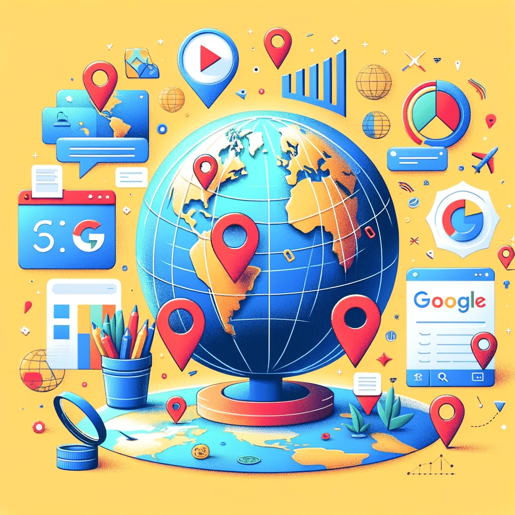 Globo con segmentación geográfica para campañas locales en Google. | Posiciona.Digital