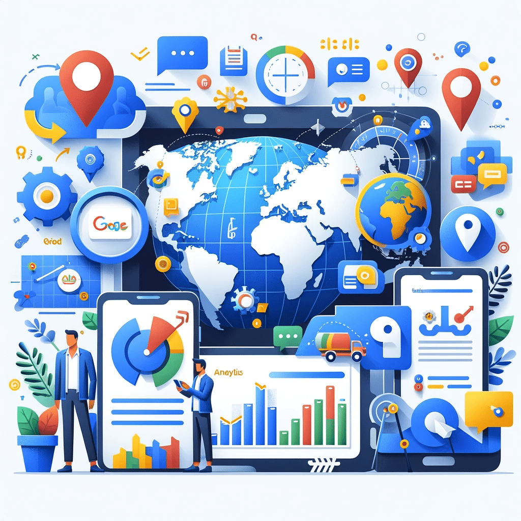 Elementos visuales destacando los beneficios de Google Ads en publicidad móvil | Posiciona.Digital