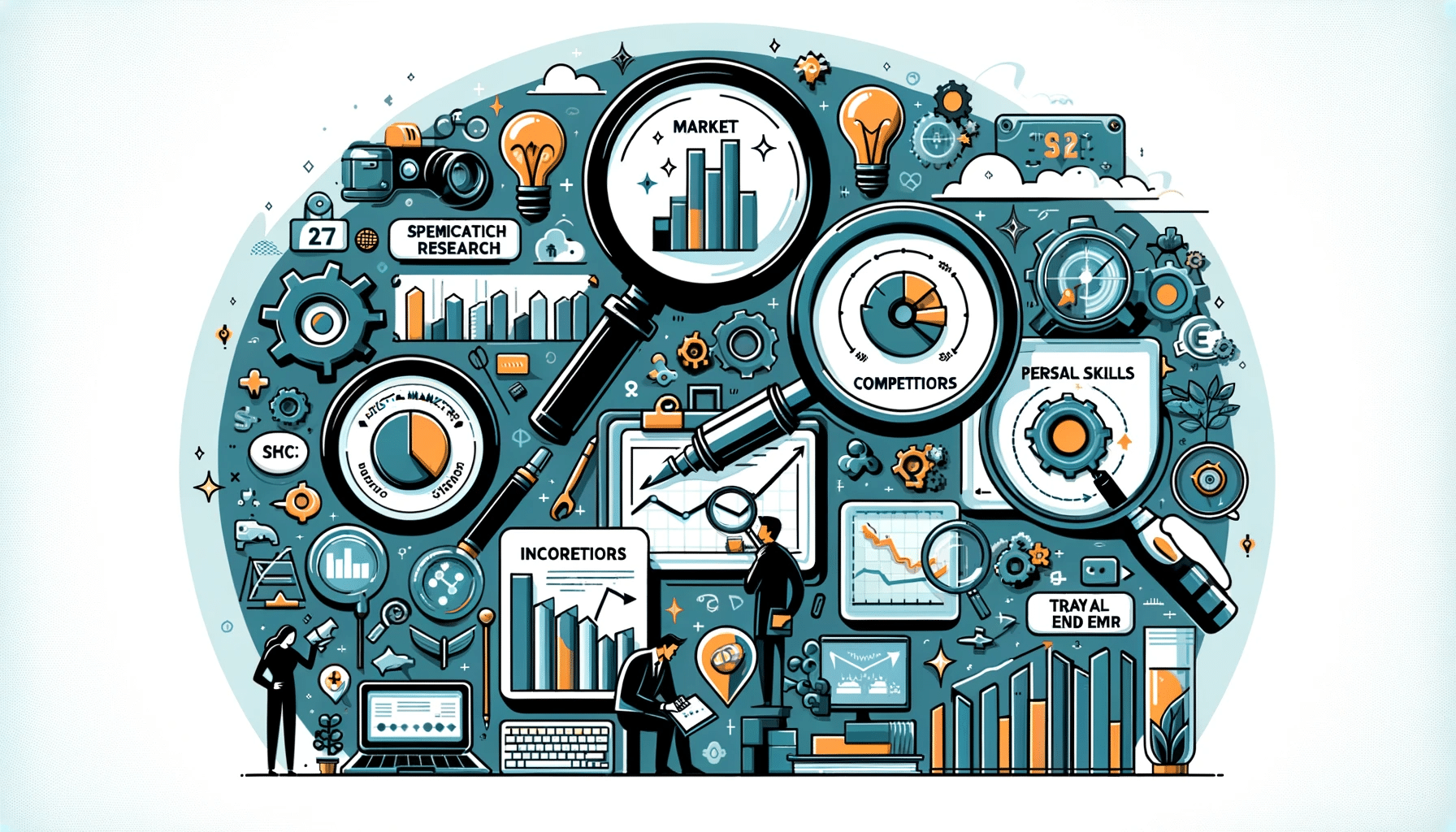 Nichos de mercado en marketing digital con símbolos clave | Posiciona.Digital