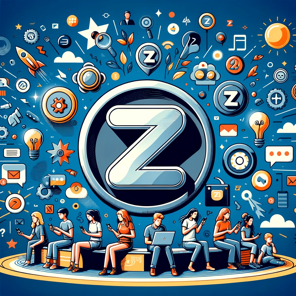 Gráfico Gen Z interactuando con tecnología digital. | Posiciona.Digital