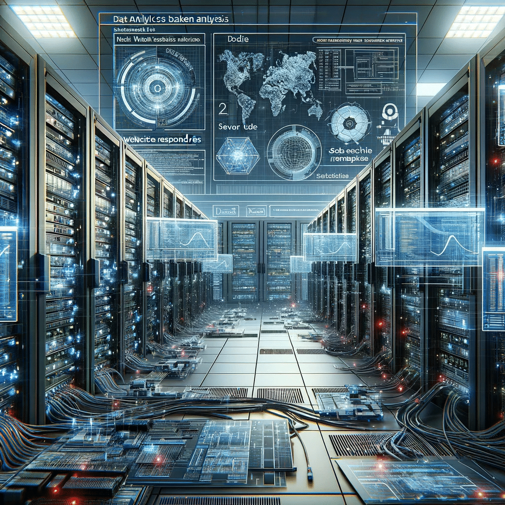 Sala de servidores con análisis de métricas web | Posiciona.Digital