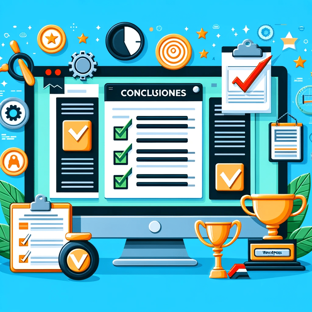 Lista de beneficios de WordPress para pymes con gráficos de éxito y seguridad, estilo marketing digital | Posiciona.Digital