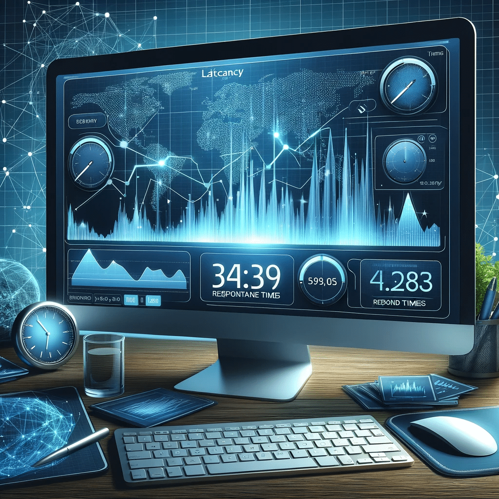 Pantalla con gráficos analizando latencia de un sitio web | Posiciona.Digital