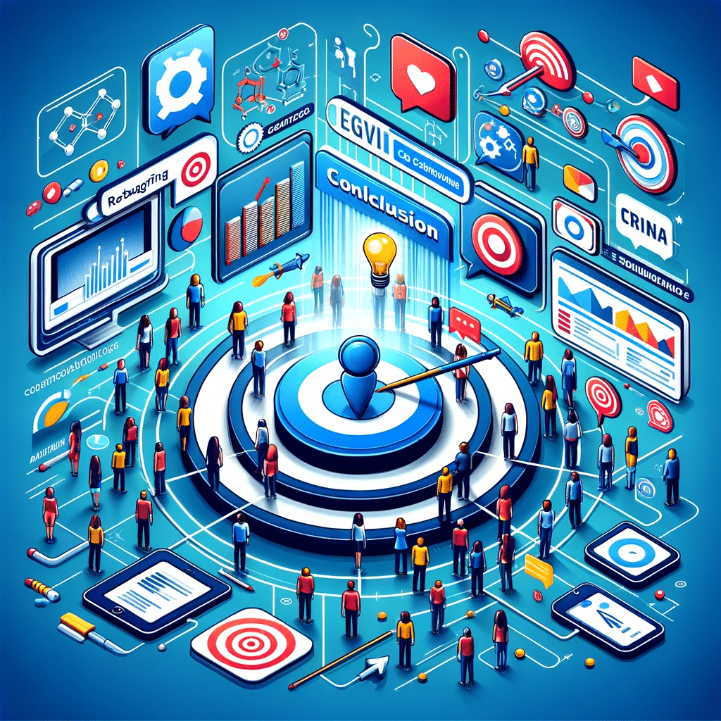 Lupa sobre visitantes con líneas de retargeting a un sitio web, mostrando aumento de tráfico y engagement. | Posiciona.Digital