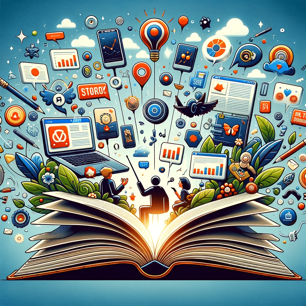 Libro sobre storytelling en marketing con elementos digitales. | Posiciona.Digital
