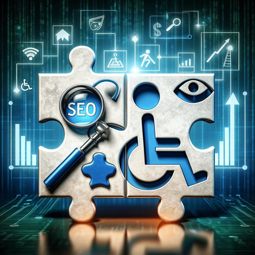 Piezas de rompecabezas uniendo SEO y accesibilidad web | Posiciona.Digital