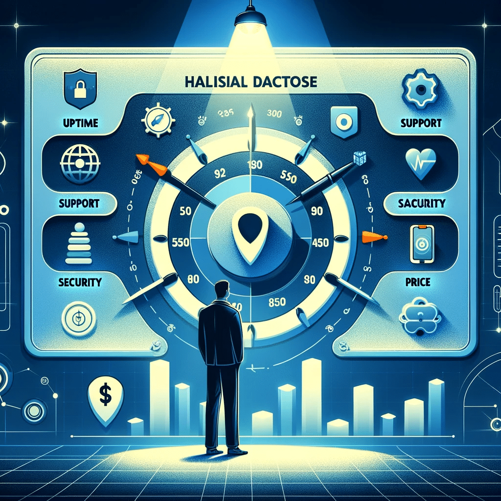 Evaluando factores de hosting: seguridad, rendimiento, precio en tablero interactivo. Nombre de dominio y sistema operativo para empresas. | Posiciona.Digital