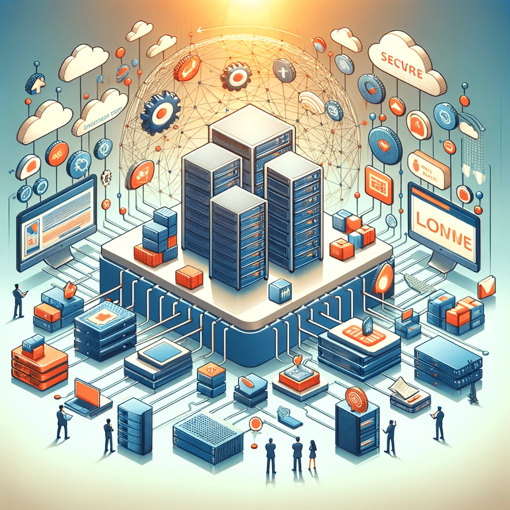 Infraestructura de hosting soportando sitios web: blogs, e-commerce, portfolios.  Ejemplo de alojamiento en Estados Unidos | Posiciona.Digital