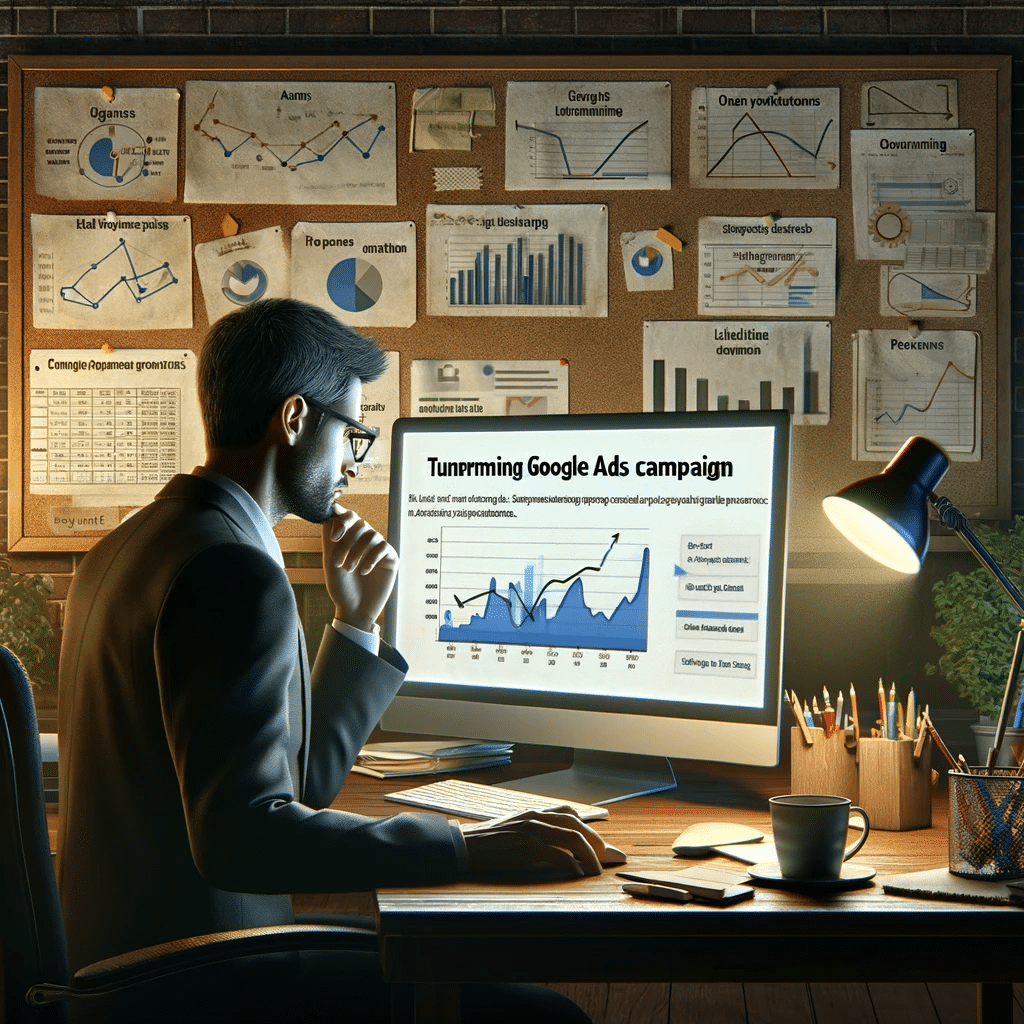 Mercadólogo analiza campaña de Google Ads con bajo rendimiento | Posiciona.Digital
