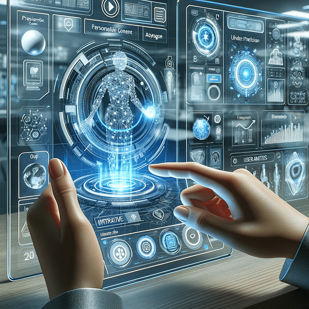 Usuario interactuando con aplicación avanzada, reflejando tendencias UX para 2024. Idea en comercio electrónico | Posiciona.Digital