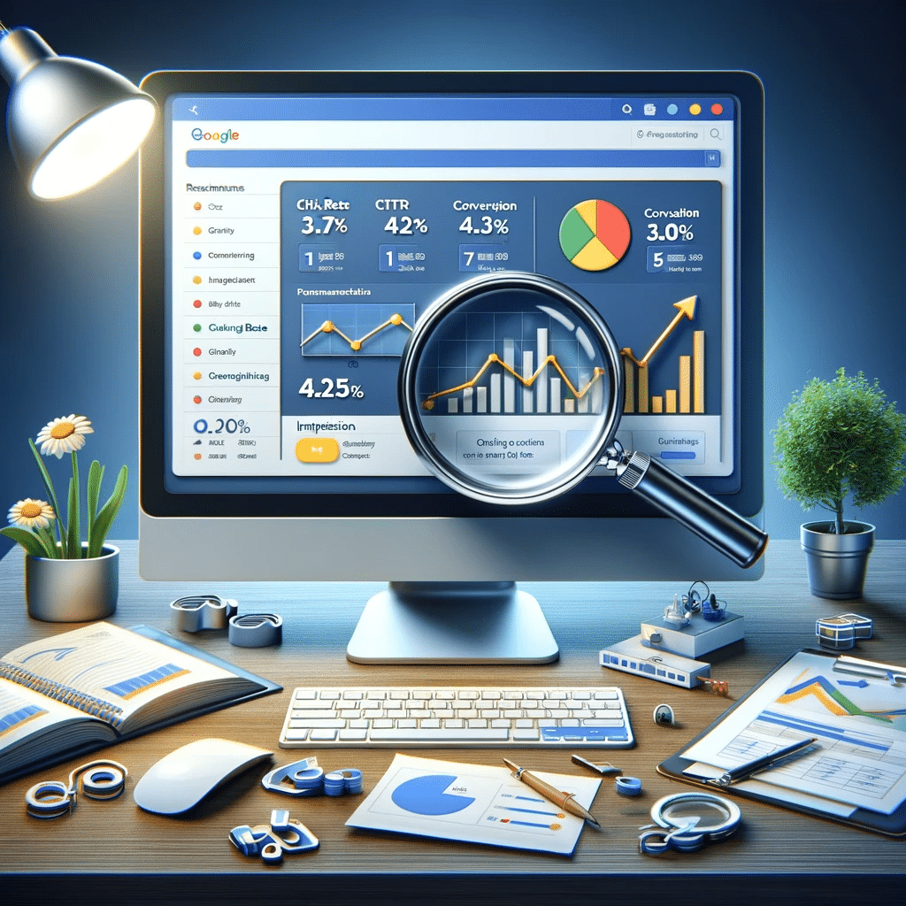 Monitor mostrando análisis de resultados exitosos en campaña de Google Ads | Posiciona.Digital