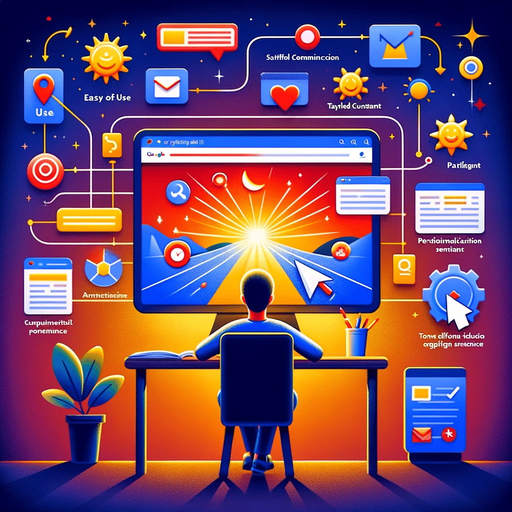 Interacción positiva de usuario con anuncio digital en pantalla, destacando personalización | Posiciona.Digital