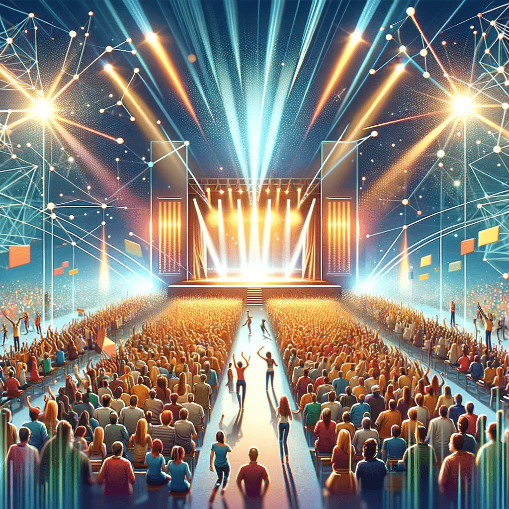 Evento exitoso con asistencia diversa, efecto de marketing digital visible. | Posiciona.Digital