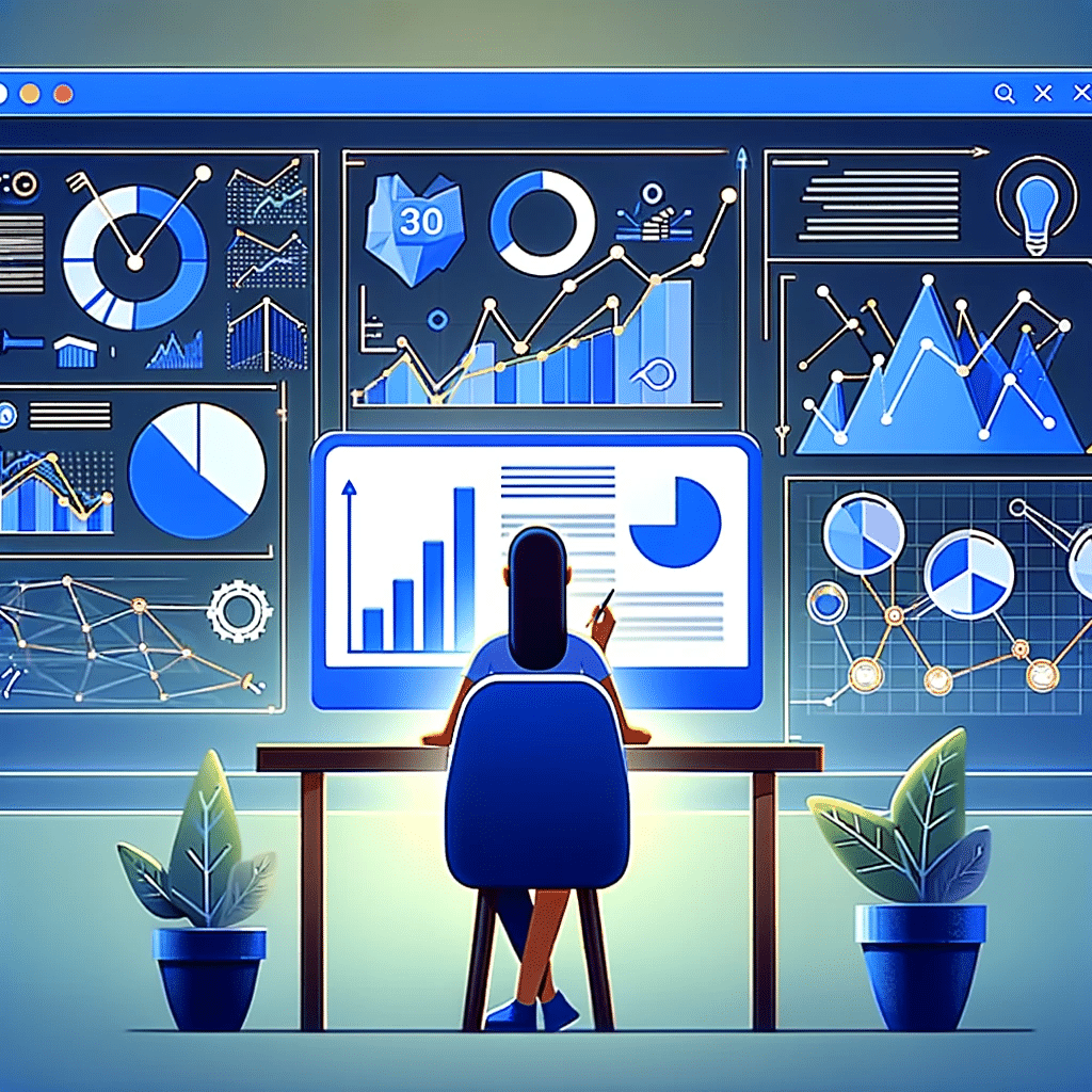 Análisis de resultados de Google Ads, gráficos y datos en pantalla. | Posiciona.Digital