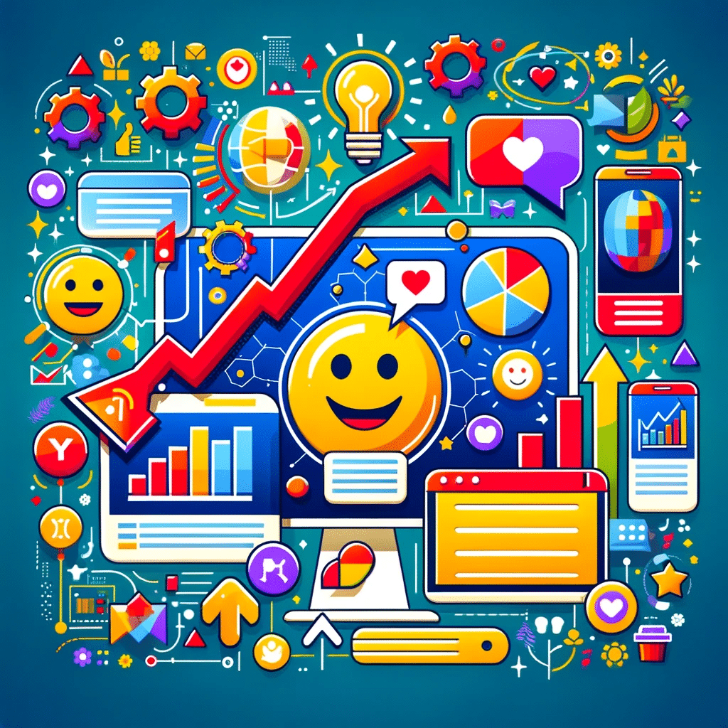 Representación abstracta de la importancia de la experiencia del usuario en publicidad online | Posiciona.Digital