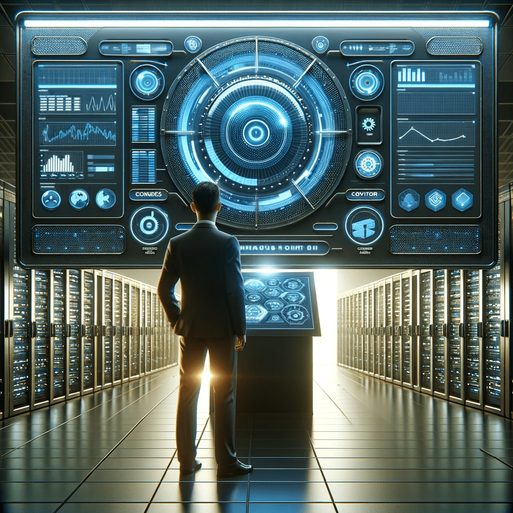 Persona usando panel de control de hosting. Sección de proveedor en el mercado | Posiciona.Digital