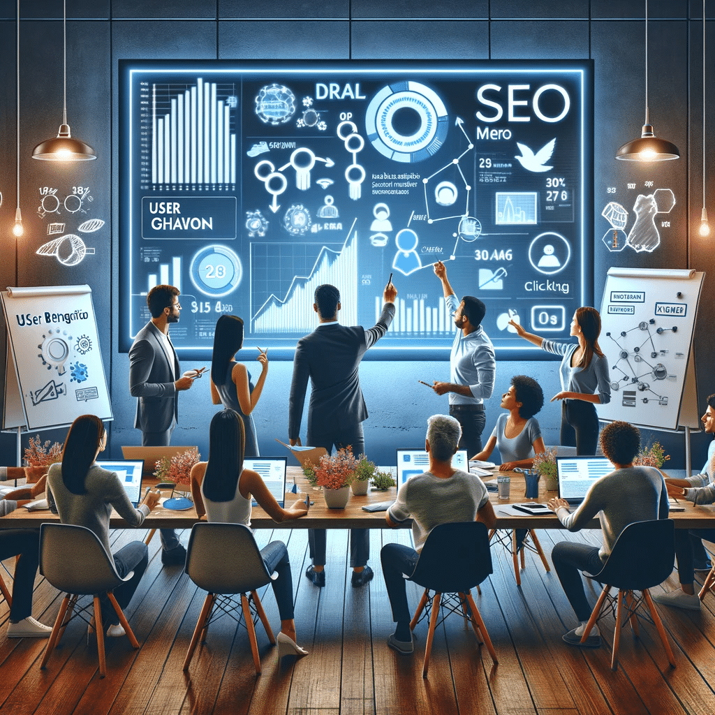 Equipo de marketing analizando datos de SEO. Posicionamiento web | Posiciona.Digital
