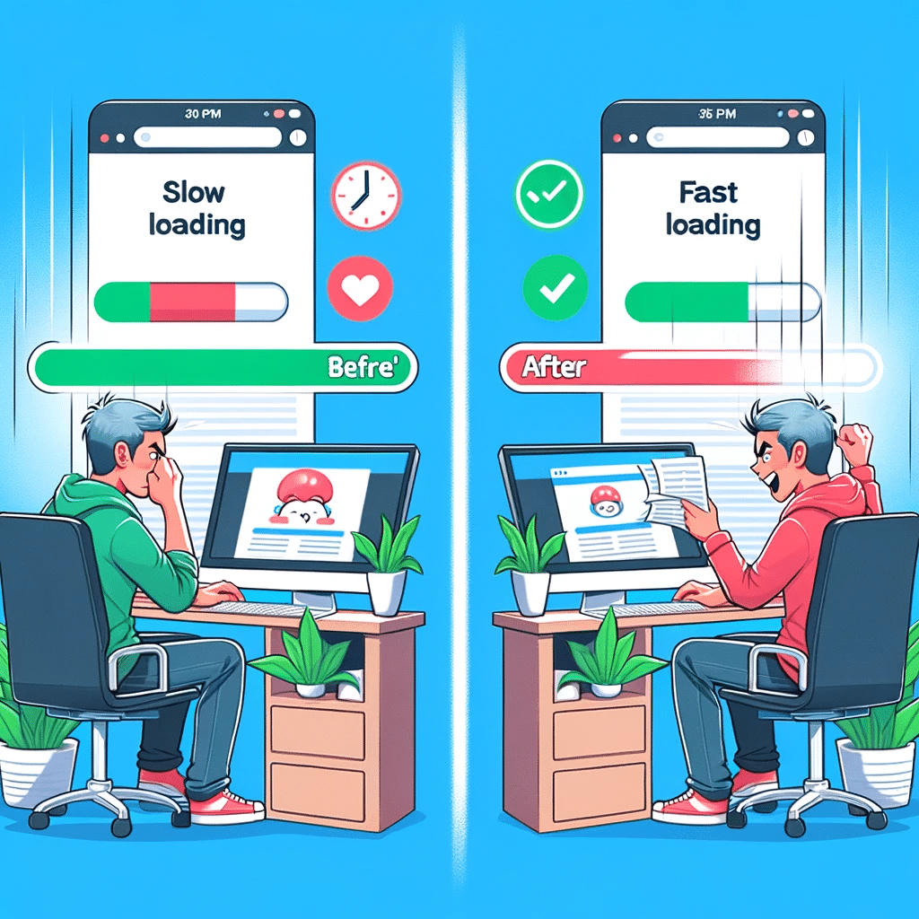 Antes y después de mejorar velocidad de carga. Información que influyen en la velocidad del alojamiento web | Posiciona.Digital
