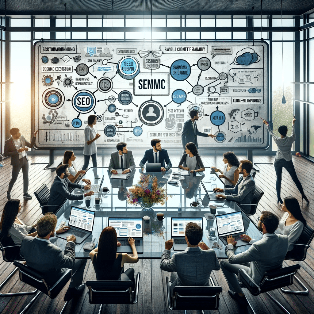 Equipo planificando estrategia de SEO semántico | Posiciona.Digital