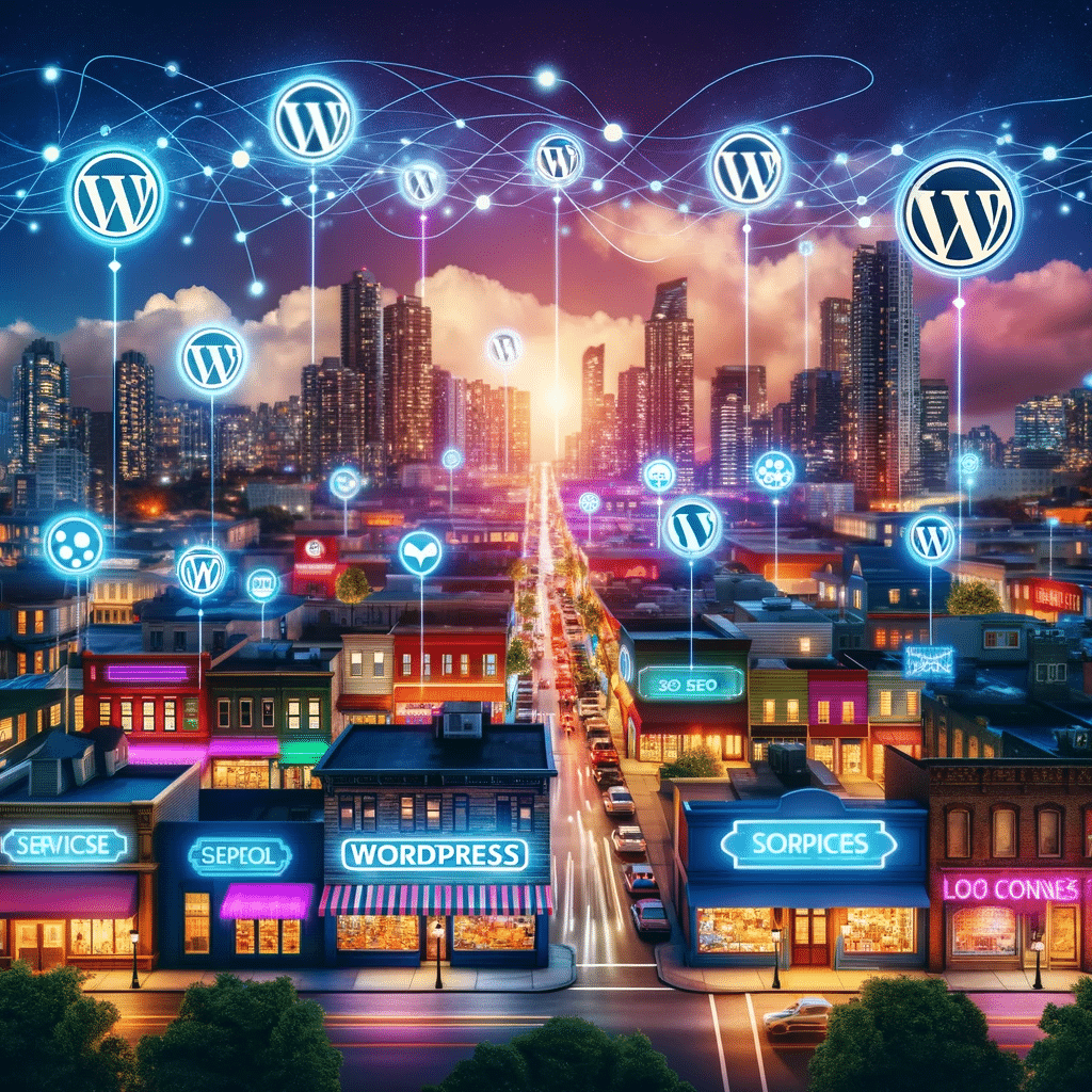 Ciudad al atardecer mostrando el éxito de negocios locales con SEO | Posiciona.Digital