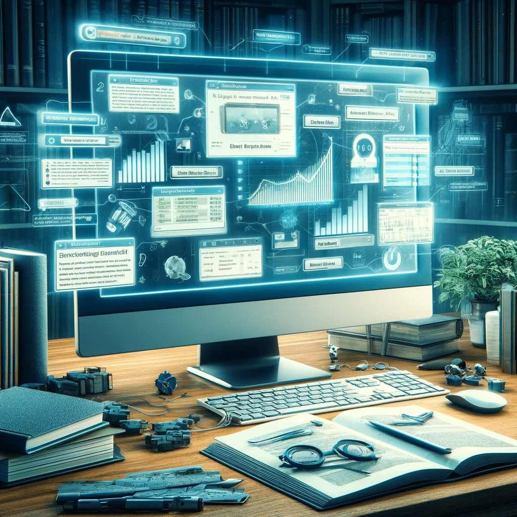 Escritorio de marketing con herramientas de backlinks. Enlaces link building links google enlace e commerce autoridad de dominio enlaces entrantes página web páginas blogs llevar a cabo | Posiciona.Digital