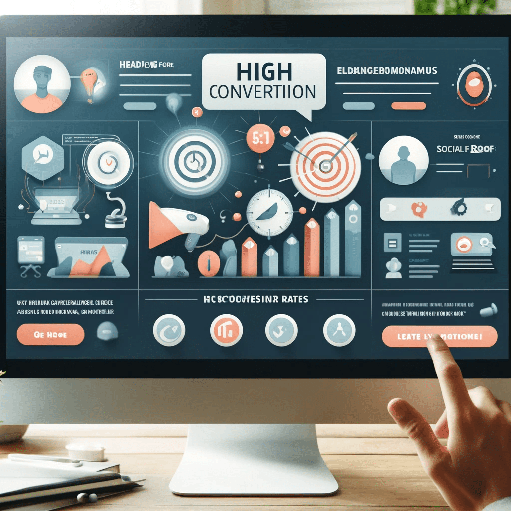 Diseño de landing page con elementos clave para conversión. Una langing page página web crear landing pages landing page de wordpress sitio web plantillas aterrizaje plugin temas redes sociales clic | Posiciona.Digital