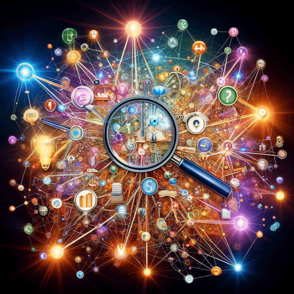 Redes semánticas y SEO en visual abstracto. Optimización de wordpress para búsquedas semánticas y de intención de usuario | Posiciona.Digital