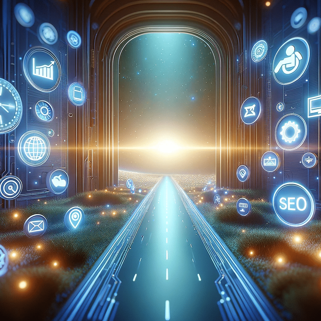 Entrada digital que simboliza inicio de experiencia SEO. Página de cliente llamadas a la acción y página de navegación de cliente página | Posiciona.Digital